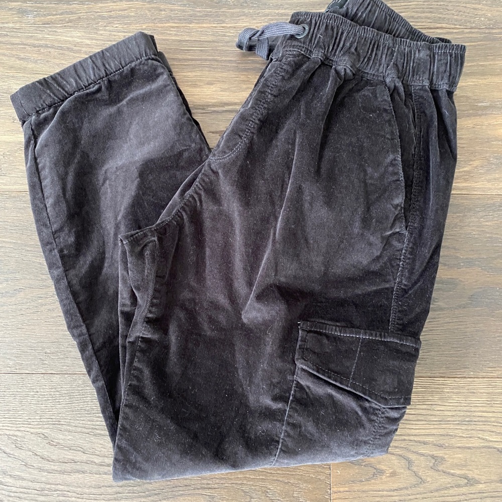 Like New Sanctuary Black Cord Cargo Joggers Sz Medium.